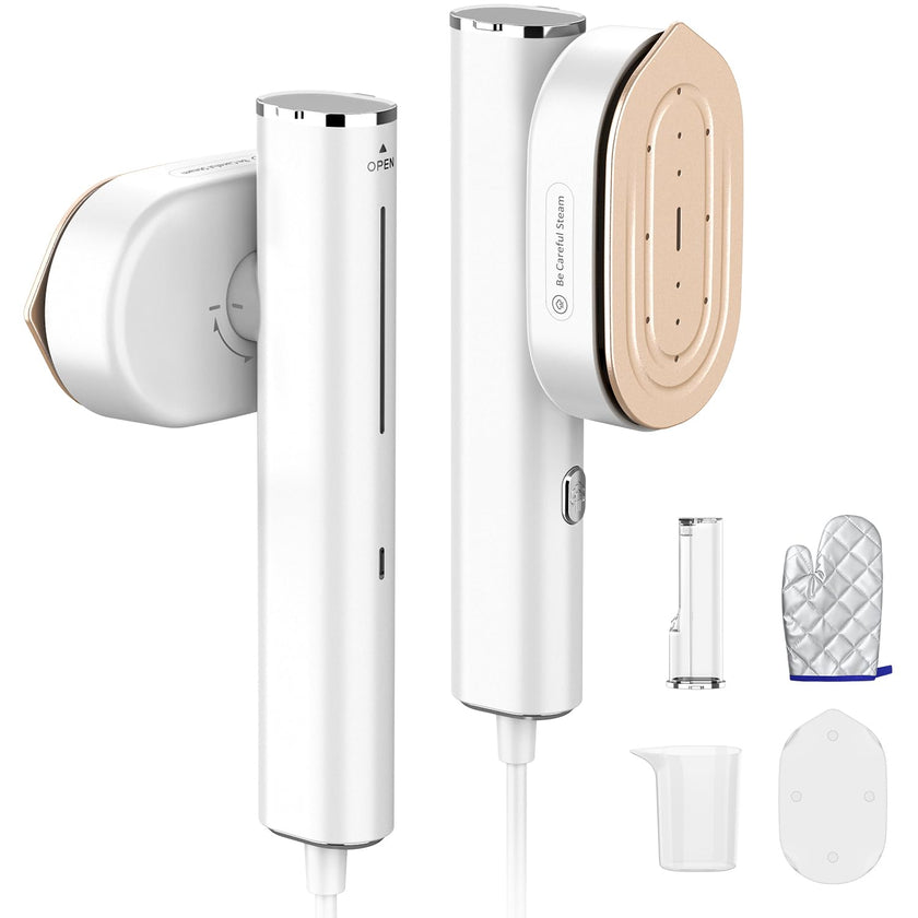 Hulmay Steamer Clothes, 1200W Clothes Steamer, Steam Iron 2-in-1, Portable Handheld Steamer for Travel 10s Heat-Up, Travel Size Clothing Steamer and Garment Steamer for Home, Office -White, 110-120V 🍁 All In One Marketplace Canada
