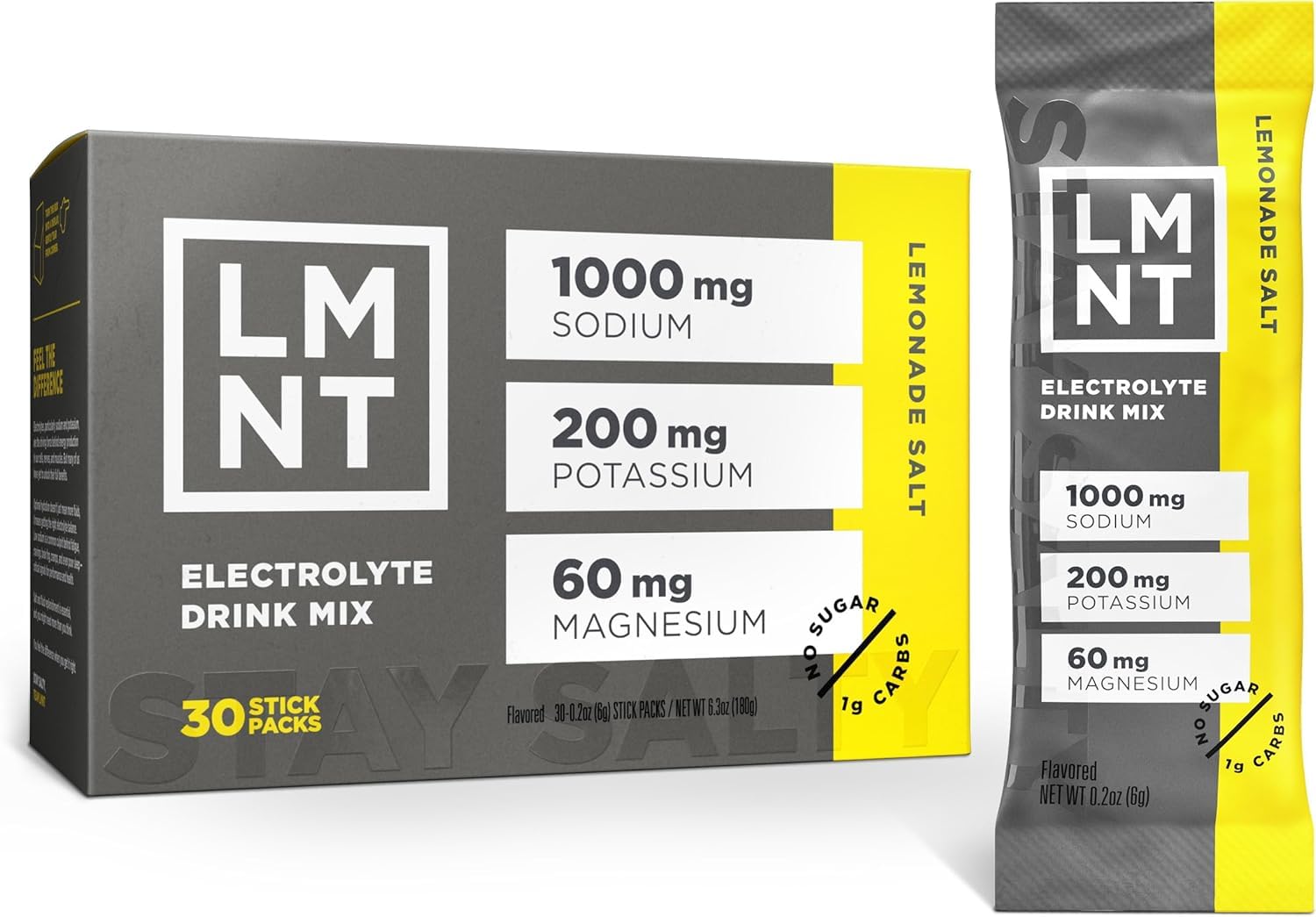 LMNT Zero Sugar Electrolytes - Lemonade | Drink Mix | 30-Count 🍁 All In One Marketplace Canada