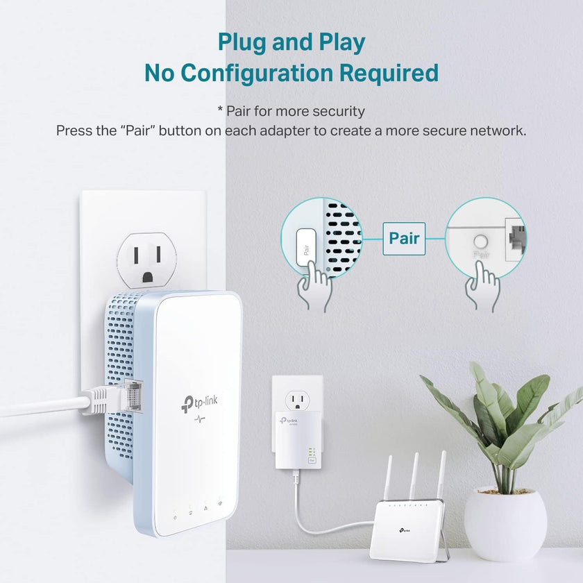 TP-Link Powerline WiFi Extender (TL-WPA7517KIT) - AV1000 Powerline Ethernet Adapter with Dual Band WiFi, OneMesh, Gigabit Port, Ethernet Over Power, Plug & Play 🍁 All In One Marketplace Canada