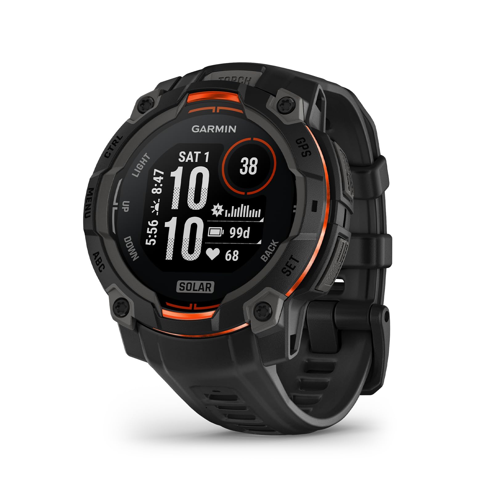 Garmin Instinct® 3 45mm, Solar Charged Display, Rugged Outdoor GPS Smartwatch, Metal-Reinforced Bezel, Built-in Flashlight, Black 🍁 All In One Marketplace Canada
