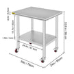 VEVOR Stainless Steel Work Table with Wheels 24 x 30 Prep Table with casters Heavy Duty Work Table for Commercial Kitchen Restaurant Business 🍁 All In One Marketplace Canada