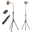 UBeesize 92’’ Cell Phone Tripod Stand with 16.5’’ Gooseneck and Remote, Overhead Tripod with Adjustable 360°Ball Head & Phone Holder for iPhone 14 Pro Max/Plus/13/12/11, Android Cell Phone 🍁 All In One Marketplace Canada