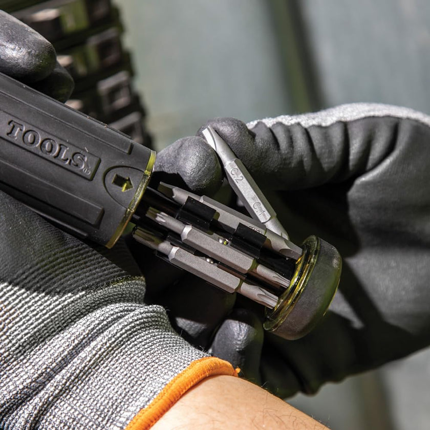 Klein Tools 32305 Multi-bit Ratcheting Screwdriver, 15-in-1 Tool with Phillips, Slotted, Square, Torx and Combo Bits and 1/4-Inch Nut Driver 🍁 All In One Marketplace Canada