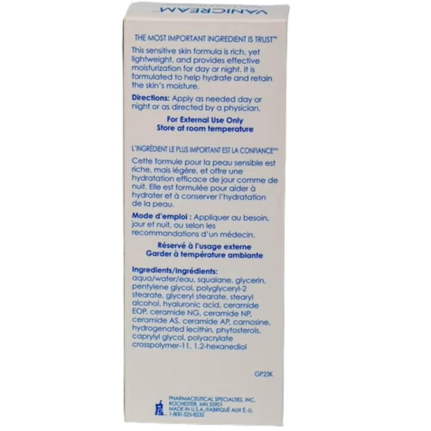 Vanicream Daily Facial Moisturizer for Sensitive Skin, 89 mL – Lightweight Hydration with Hyaluronic Acid & 5 Ceramides, Fragrance-Free, Non-Comedogenic, Gentle Face Lotion for Day & Night 🍁 All In One Marketplace Canada