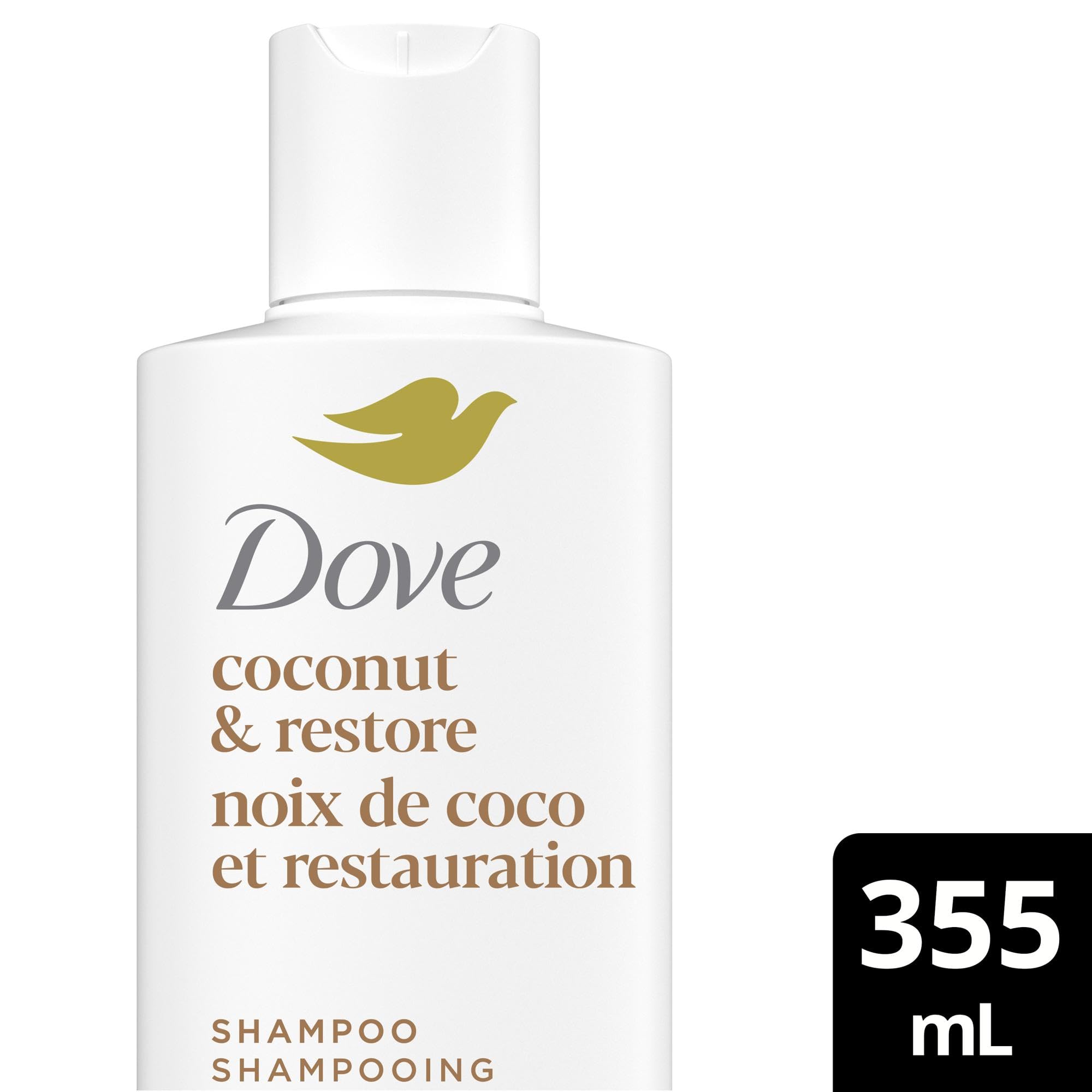 Dove Coconut Restore Shampoo & Conditioner for Damaged Hair, with Liquid Bio-Protein Care, 355 ML (2 Shampoo + 2 Conditioner) 🍁 All In One Marketplace Canada