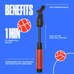 SPORTBIT Ball Pump for Sports Balls - Basketball Pump, Volleyball Pump, Football & Soccer Ball Air Pump - Hand Pump for All Sport Balls - Push & Pull Inflating System - Goes with 5 Needles Set 🍁 All In One Marketplace Canada