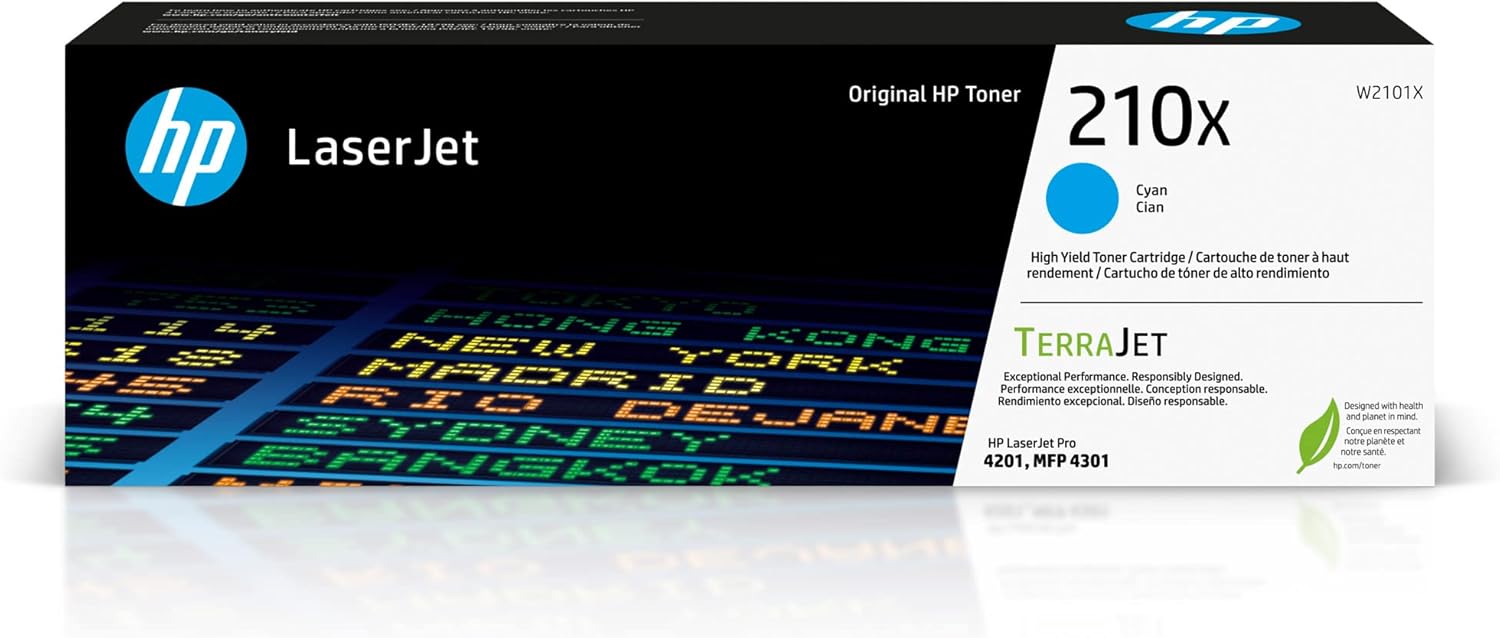 HP TerraJet 210X Original LaserJet Toner Cartridge - Cyan (W2101X)