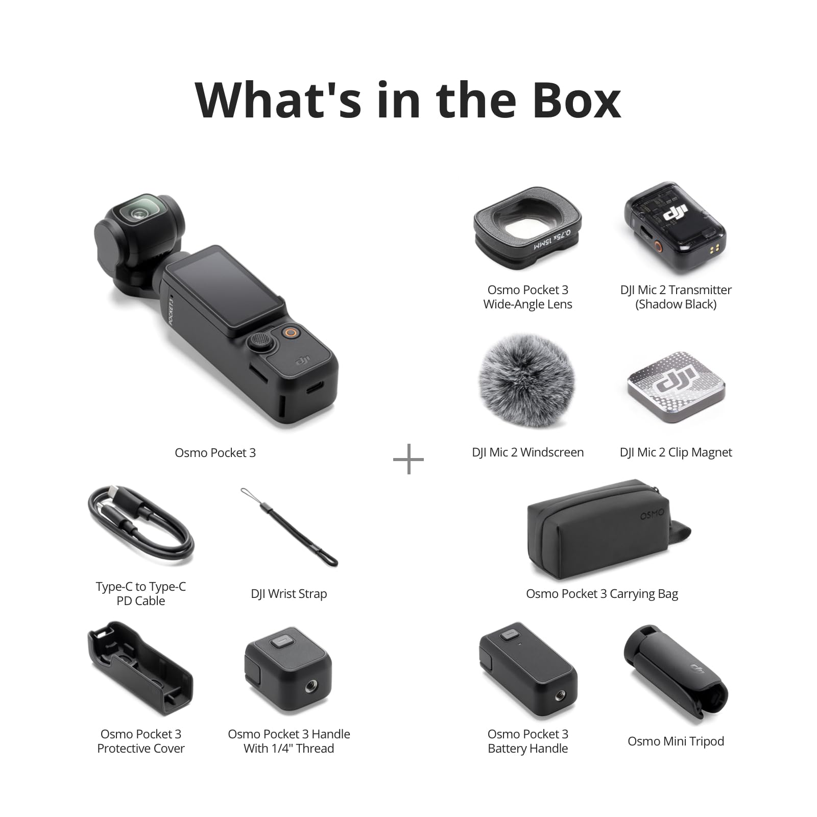 DJI Osmo Pocket 3 Creator Combo, Vlogging Cameras with 1'' CMOS, 4K/120fps Vlog Camera, 3-Axis Stabilization, Face/Object Tracking, Mic Included for Clear Sound, Digital Vlogging Camera for YouTube 🍁 All In One Marketplace Canada