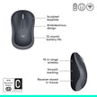 Logitech M185 Wireless Mouse, 2.4GHz with USB Mini Receiver, 12-Month Battery Life, 1000 DPI Optical Tracking, Ambidextrous, Compatible with PC, Mac, Laptop - Swift Grey 🍁 All In One Marketplace Canada
