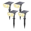 Linkind Solar Lights Outdoor Waterproof IP67, StarRay Dusk-to-Dawn Outdoor Solar Lights, 3 Lighting Modes Solar Spot Lights Outdoor for Garden, Yard, Landscape (Warm White, 4 Pack) 🍁 All In One Marketplace Canada