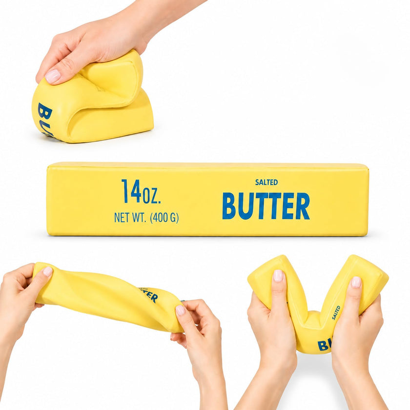 Butter Squishy Jumbo, Slow Rising Butter Block, Big Giant Realistic Texture Sensory Play Fidget Toy, Fun Desk Toy for Kids, Teens & Adults (Yellow, Large) 🍁 All In One Marketplace Canada