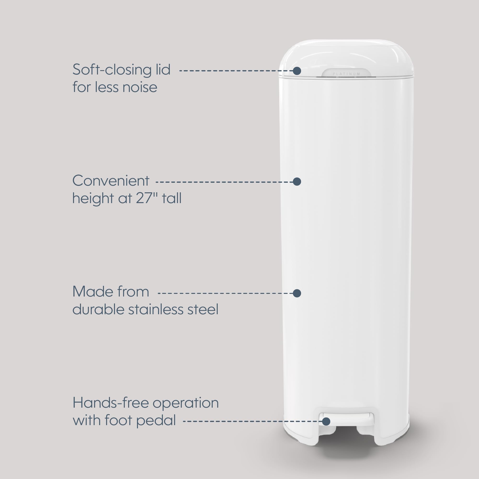Diaper Genie Platinum Diaper Pail Gift Set, 2 Easy Roll Refills (48 Bags) 🍁 All In One Marketplace Canada