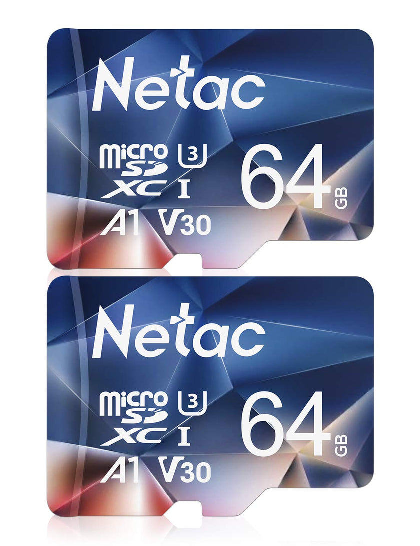 Netac 64GB 2 Pack Micro SD Card Speed up to 100MB/s for Action Cameras, Drones, Smartphones and Tablets, Memory Card SDXC UHS-I C10/U3/V30/A1 EXFAT 🍁 All In One Marketplace Canada