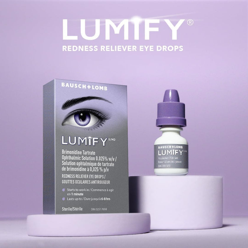 LUMIFY Eye Drops for Red Eyes, Redness Reliever for Brighter Looking Eyes, Works in 1 Minute & Lasts Up to 8 Hours, Eye Drops, 7.5 mL 🍁 All In One Marketplace Canada
