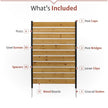 5ft H x 3.2ft W (1 Panel) No Dig Enclo Concord Cedar Wood Privacy Screen, Great to Hide Trash Cans, Decorative Patio Privacy Screen, Outdoor Fence, Air Conditioner Fence, EC18022 🍁 All In One Marketplace Canada