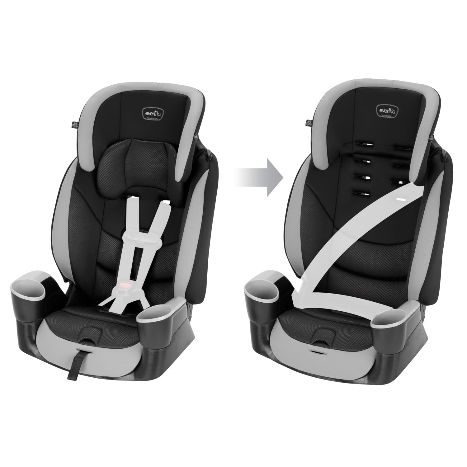 Evenflo Maestro Sport Harness Booster Car Seat (Granite) 🍁 All In One Marketplace Canada