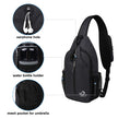 WATERFLY Sling Bag Sling Backpack Crossbody Bag Hiking Daypack for Men Women (Black Color) 🍁 All In One Marketplace Canada