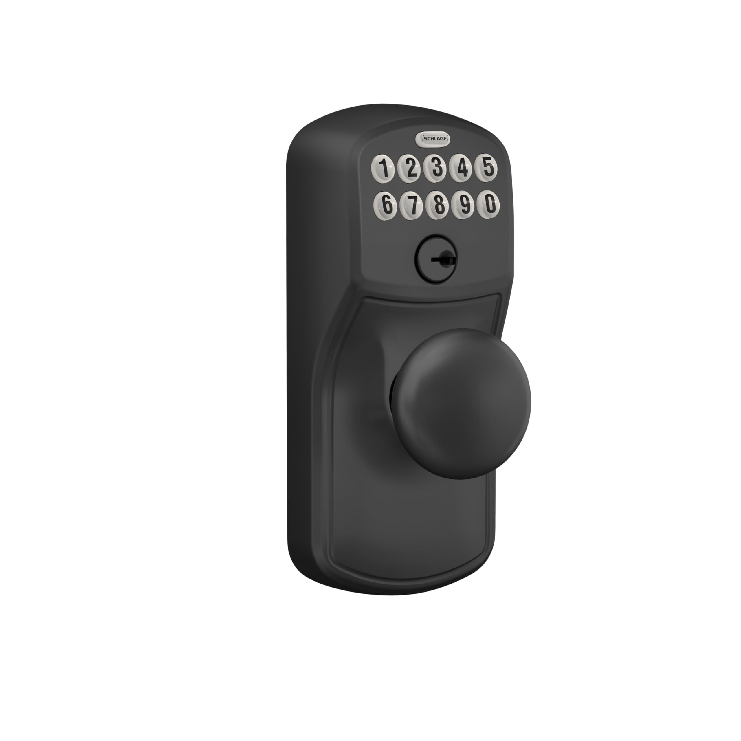 Schlage Electronic Keypad Lock, Lever Handle, Camelot Trim, Matte Black 🍁 All In One Marketplace Canada