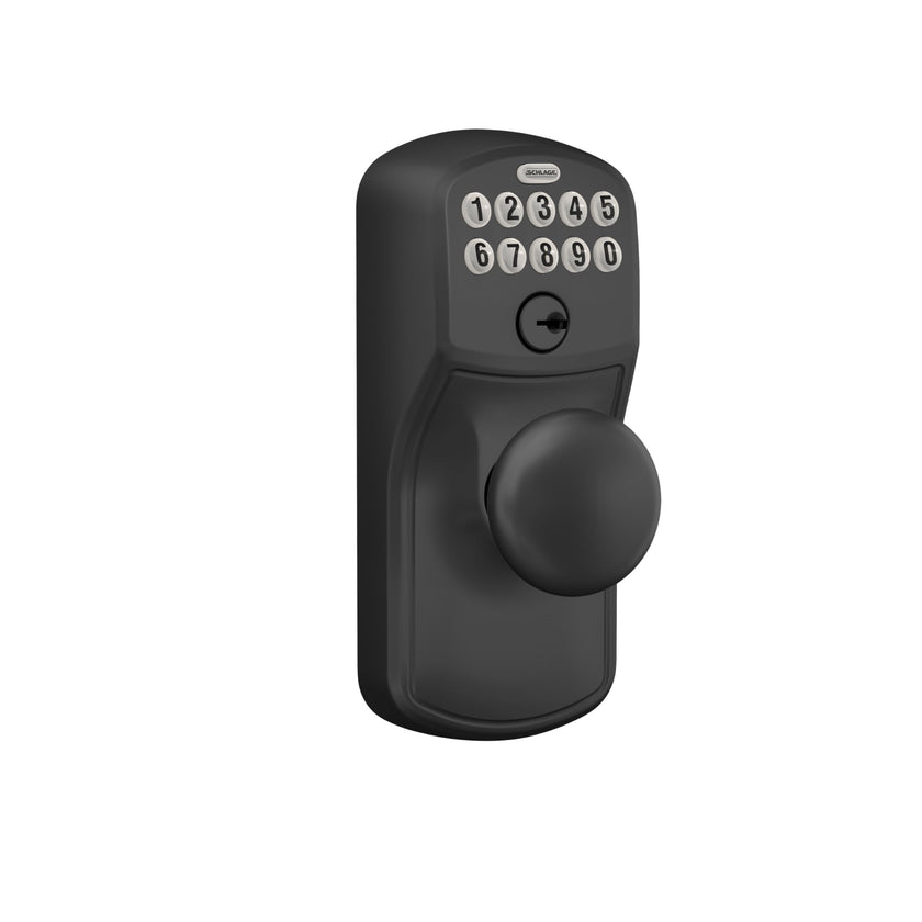 Schlage Electronic Keypad Lock, Lever Handle, Camelot Trim, Matte Black 🍁 All In One Marketplace Canada