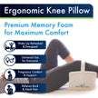 Sports Medica Doctor Developed Ergonomic Knee Pillow for Side Sleepers - eHandbook Included - Memory Foam Spine Alignment Leg Pillow for Sleeping on Side - Hip & Leg Elevation Pillow 🍁 All In One Marketplace Canada