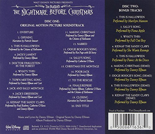 Soundtrack / Tim Burton's the Nightmare Before Christmas - CD (Used)