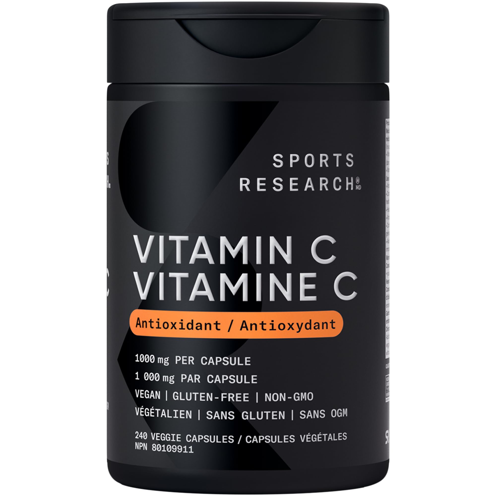 Sports Research® Vitamin C 1000mg - Non-GMO Project Verified Ascorbic Acid Vitamin C Supplement for Immune Support & Antioxidant Protection | Vegan Friendly, 8 Month Supply (240 Count) 🍁 All In One Marketplace Canada
