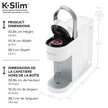 Keurig K-Slim Single Serve K-Cup Pod Coffee Maker, Featuring Simple Push Button Controls and MultiStream Technology, White 🍁 All In One Marketplace Canada
