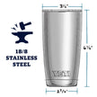 YETI Rambler 20 oz Tumbler, Stainless Steel, Vacuum Insulated with MagSlider Lid, Navy 🍁 All In One Marketplace Canada