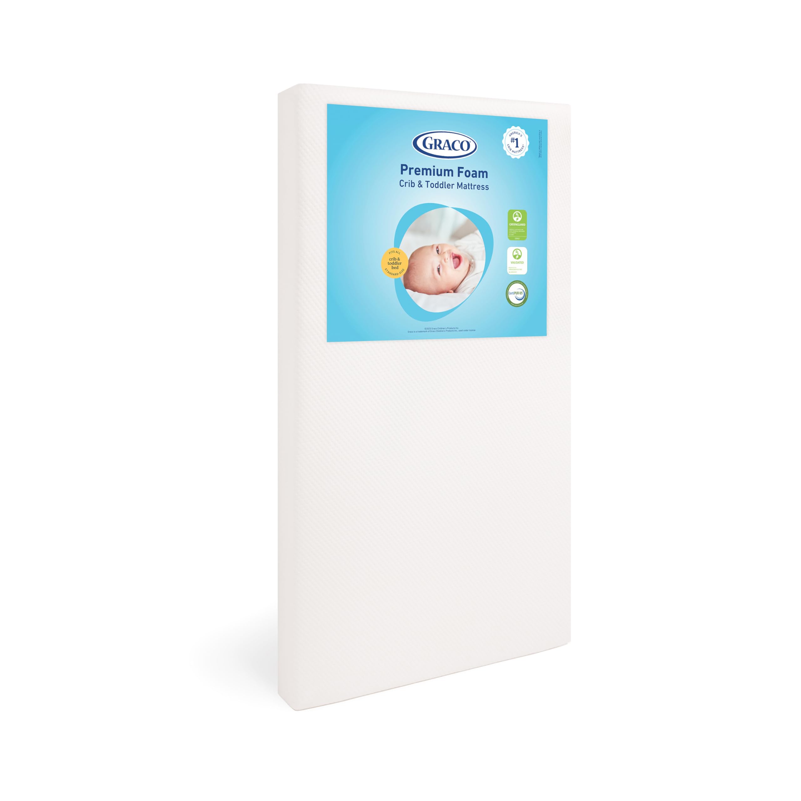 Graco Premium Crib & Toddler Mattress – GREENGUARD Gold Certified, Machine-Washable OEKO-TEX STANDARD 100 Certified Cover with Waterproof Surface, Fits Any Standard Full Size Baby Crib & Toddler Bed 🍁 All In One Marketplace Canada
