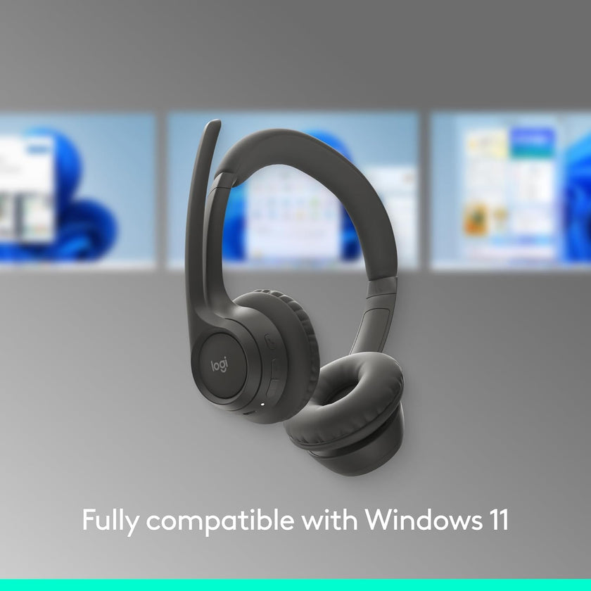 Logitech Zone 301 Wireless Bluetooth Headset with Noise-Canceling Microphone, Compatible with Windows, Mac, Chrome, Linux, iOS, iPadOS, Android – Graphite 🍁 All In One Marketplace Canada