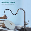 HUAAKE Kitchen Faucet with Pull Down Sprayer, Multi-Function Stainless Steel Single Handle High Arc Kitchen Sink Faucet, 360° Swivel Modern Commercial Kitchen tap with Deck Plate 🍁 All In One Marketplace Canada