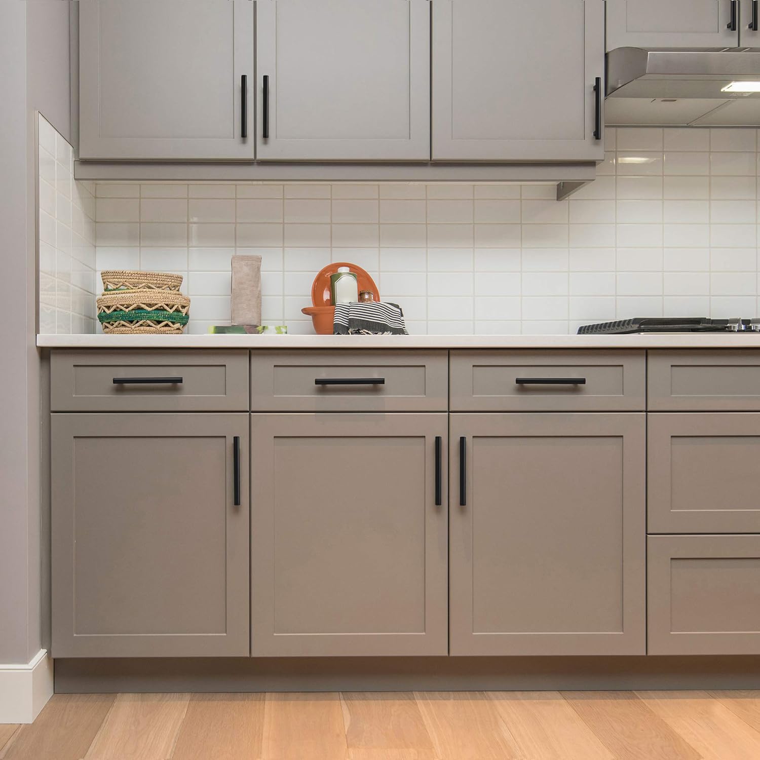 30 Pack | 5'' Cabinet Pulls Matte Black Stainless Steel Kitchen Drawer Pulls Cabinet Handles 5”Length, 3” Hole Center 🍁 All In One Marketplace Canada