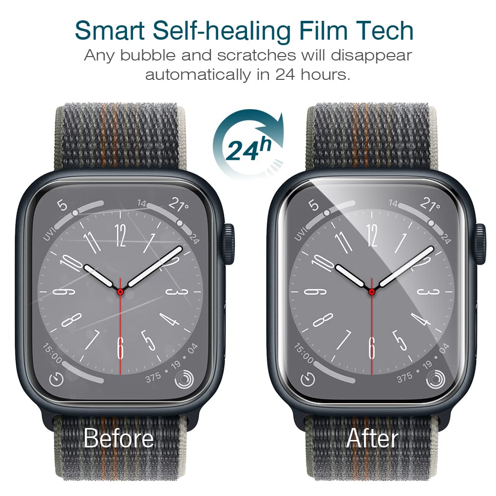 LK 6 Pack Screen Protector for Apple Watch Series SE/6/5/4/SE 2022 40mm, Apple Watch Series 9/8/7 41mm Screen Protector, Max Coverage, Bubble-Free, Anti-Scratch, iWatch 40mm Flexible TPU Clear Film 🍁 All In One Marketplace Canada