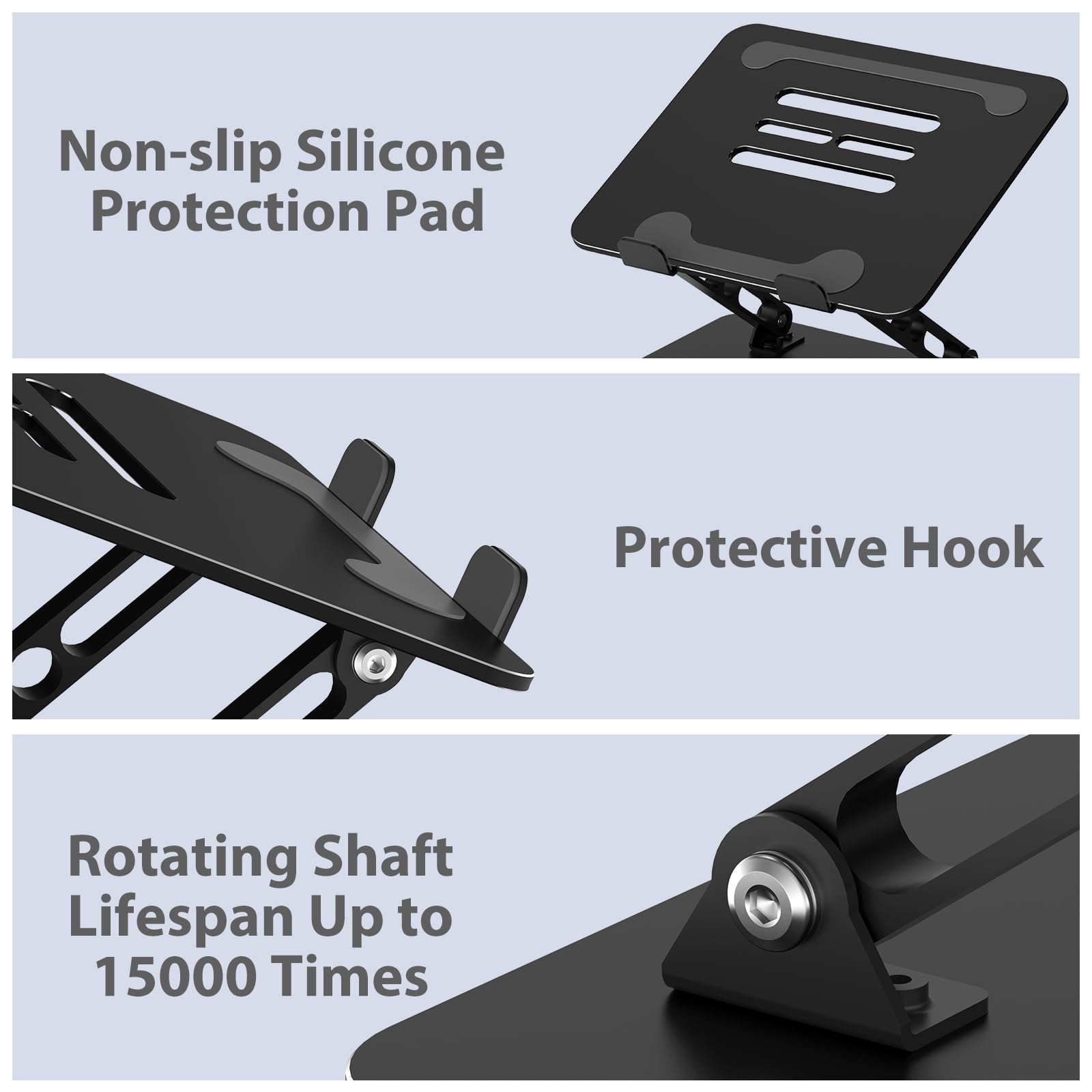 Gogoonike Adjustable Laptop Stand for Desk, Metal Foldable Laptop Riser, Portable Laptop Holder, Ventilated Cooling Computer Notebook Stand Compatible with 10-15.6” Laptops 🍁 All In One Marketplace Canada