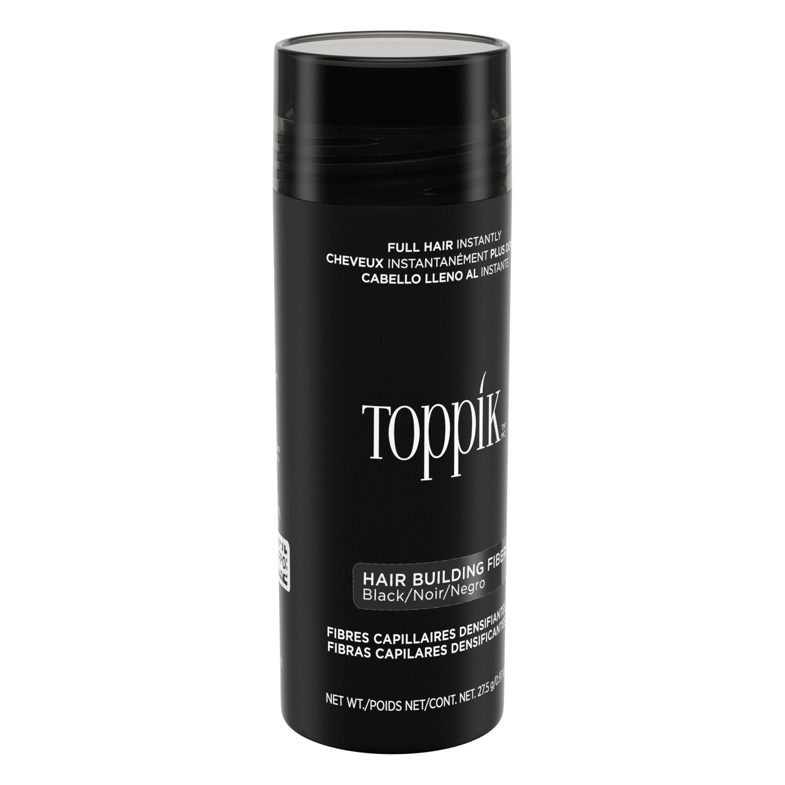 TOPPIK Hair Building Fibers, Black, VALUE SIZE 27.5 g, Fill In Fine or Thinning Hair, Instantly Thicker Looking, Multiple Shades for Men & Women 🍁 All In One Marketplace Canada