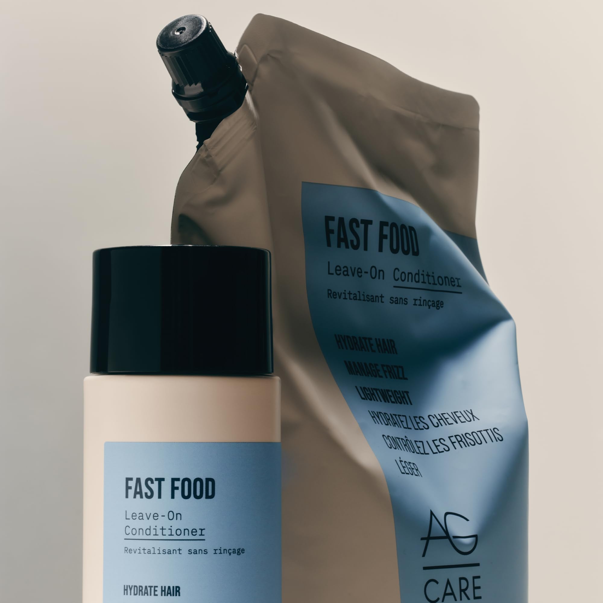 AG Care Fast Food Leave On Conditioner - Ulta-Shine and Weightless Conditioner, 8 Fl Oz 🍁 All In One Marketplace Canada