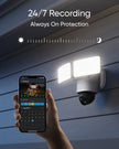 eufy Security Floodlight Camera E340 Wired, 360° Pan and Tilt, 24/7 Recording, Dual-Band Wi-Fi, 2,000 Lumens, Motion-Activated, Dual Camera, HomeBase 3 Compatible, Local Storage, No Monthly Fee 🍁 All In One Marketplace Canada