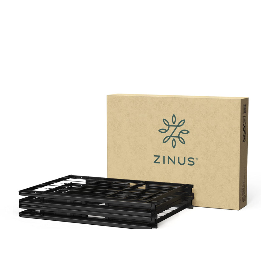 ZINUS SmartBase Tool-Free Assembly Mattress Foundation / 14 Inch Metal Platform Bed Frame/No Box Spring Needed/Sturdy Steel Frame/Underbed Storage, Full,Black 🍁 All In One Marketplace Canada