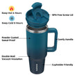 BJPKPK 40 oz Insulated Tumbler with Handle & Straw, Stainless Steel 🍁 All In One Marketplace Canada