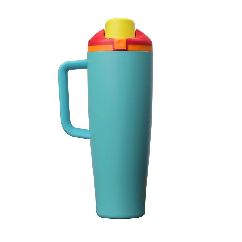 Owala FreeSip Tumbler Insulated Stainless Steel Water Bottle with Built-in Straw and Side Handle, for Travel, Work, School, and Sports, 40oz, BPA Free, Leak Proof, Summer Sweetness 🍁 All In One Marketplace Canada