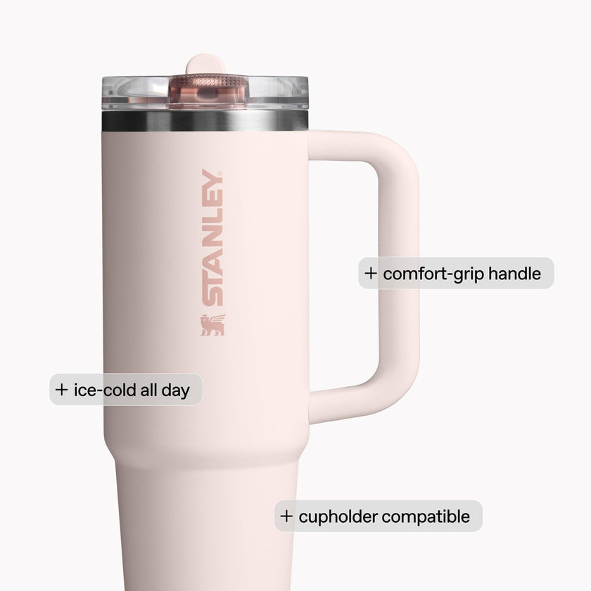Stanley Quencher ProTour Flip Straw Tumbler with Leakproof Lid 40 oz | Built-in Straw and Handle | Cup Holder Compatible for Travel | Insulated Stainless Steel Cup | BPA-Free | Black 2.0 🍁 All In One Marketplace Canada