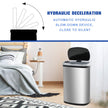 FDW Garbage Can 13 Gallon 50 Liter Kitchen Trash Can for Bathroom Bedroom Home Office Automatic Touch Free High-Capacity with Lid Brushed Stainless Steel Waste Bin 🍁 All In One Marketplace Canada