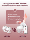 Momcozy M5 Smart App Control Hands Free Breast Pump, Double Wearable Breast Pump of Baby Mouth Double-Sealed Flange with 3 Modes & 9 Levels, Electric Pump Portable - 24mm, 2 Pack, Cozy Red 🍁 All In One Marketplace Canada