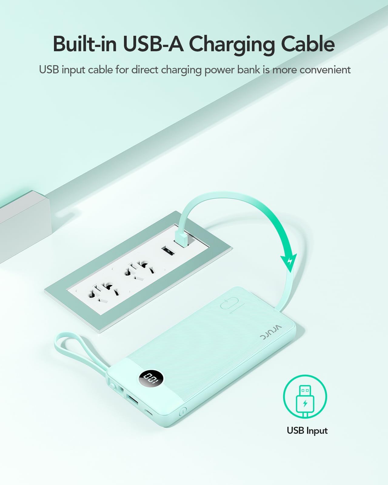 VRURC Portable Charger with Built-in Cables, 10000mAh Power Bank 🍁 All In One Marketplace Canada