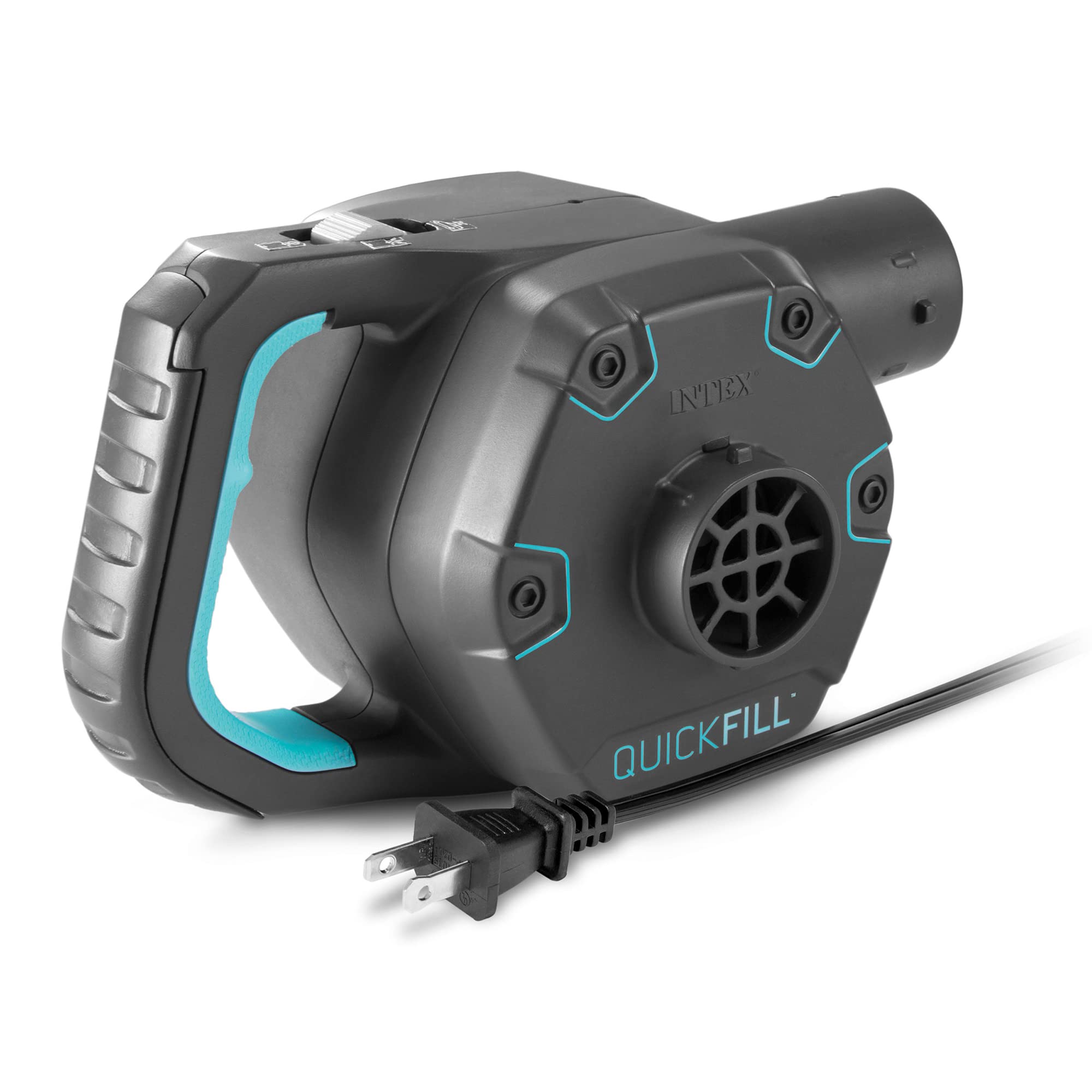 INTEX 66643E QuickFill 120 Volt AC Electric Pump: Inflates and Deflates Air Mattresses – Includes 3 Interrconnecting Nozzles – Easy Carry Handle – 1100 L/Min Air Flow – Indoor Use 🍁 All In One Marketplace Canada
