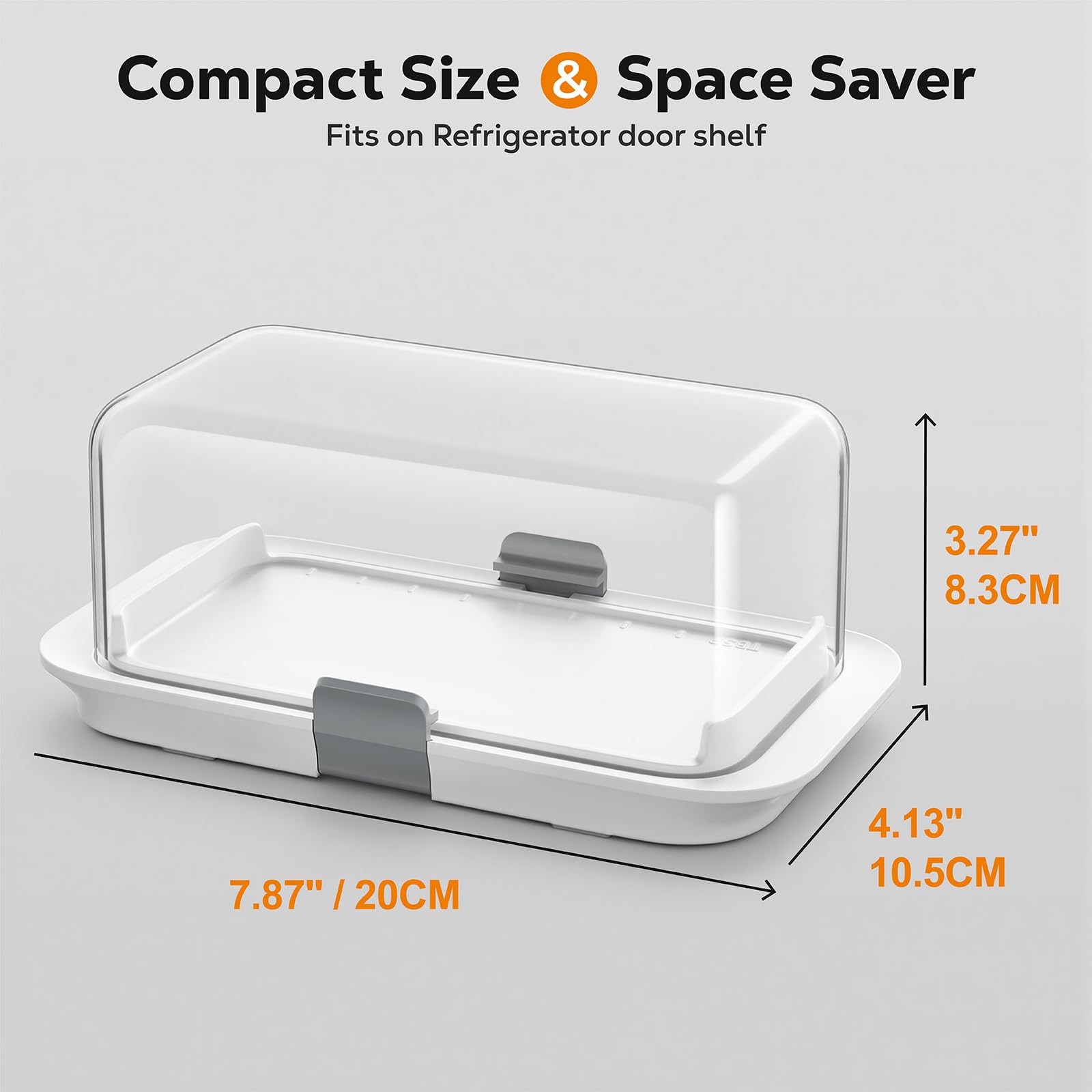 Pisol Large Butter Dish for 1 lb Canadian Butter, Airtight Butter Keeper with Lid Fit a Full Pound Block of Butter, Locking Butter Container for Countertop, Cat/Dog Proof, White 🍁 All In One Marketplace Canada