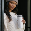 Owala SmoothSip Slider Insulated Stainless Steel Coffee Tumbler, Reusable Iced Coffee Cup, Hot Coffee Travel Mug, BPA Free 20 oz, Sugar High 🍁 All In One Marketplace Canada