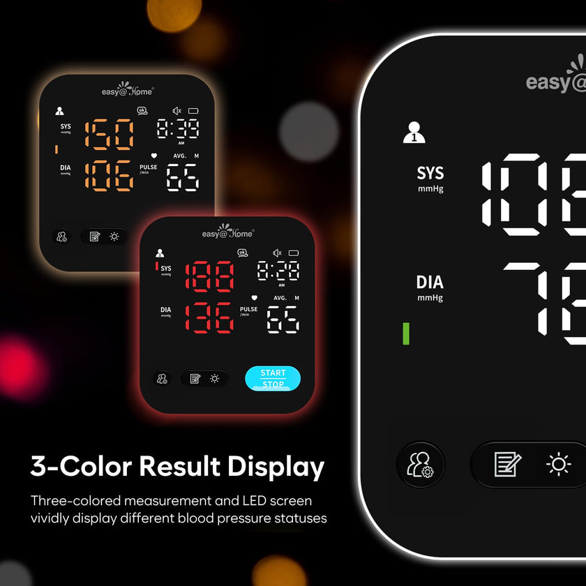 Bluetooth Blood Pressure Machine for Home Use – Easy@Home Smart BP Monitor with Free MyHeartPal App, Voice Function & LED Screen, Supports Apple & Android Devices, EBP-703T 🍁 All In One Marketplace Canada