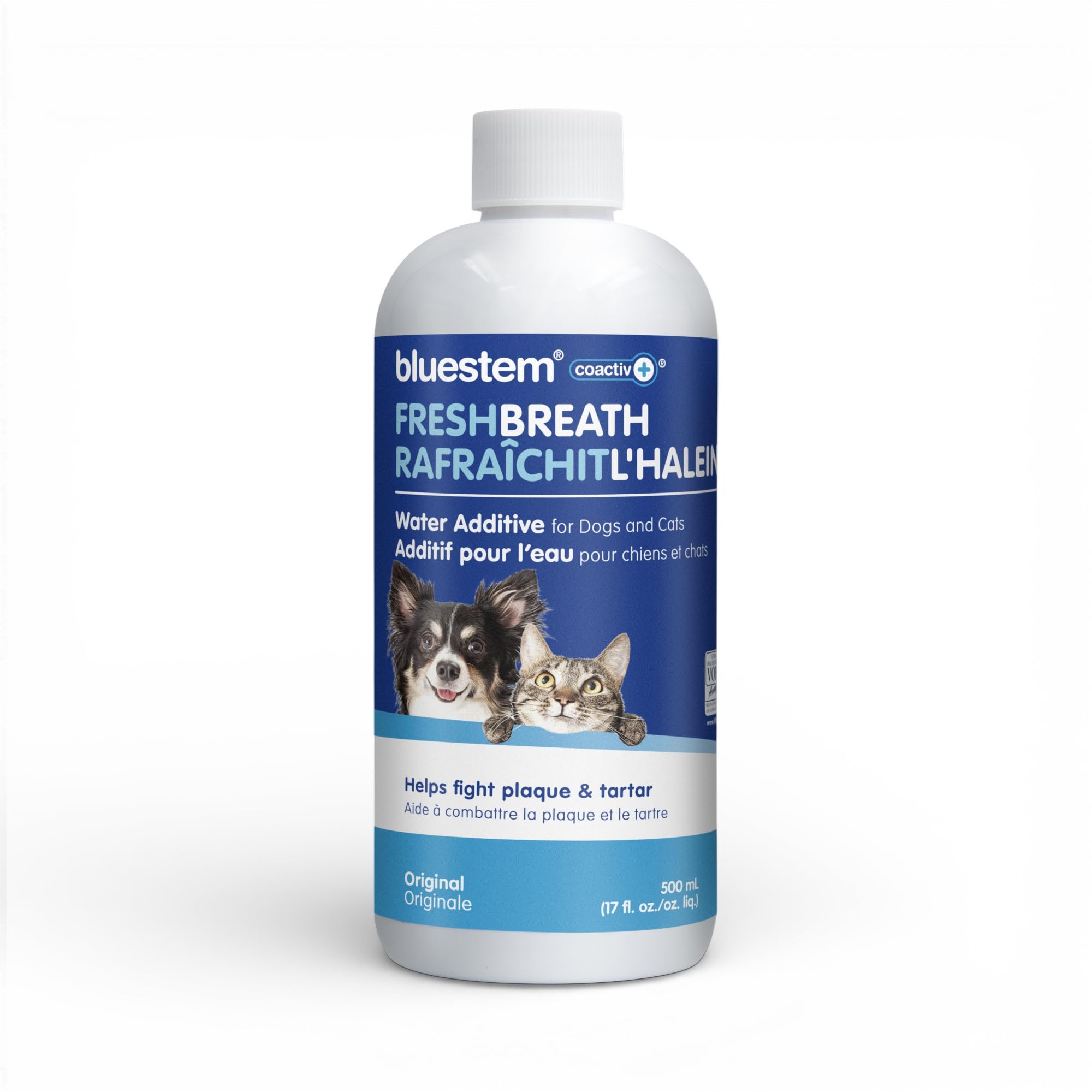 bluestem Dental Care Water Additive for Dogs & Cats – No Brushing Daily Teeth Cleaner – Pet Oral Rinse to Freshen Breath & Help Reduce Plaque – Flavorful & Easy Oral Hygiene (500 ml, Original) 🍁 All In One Marketplace Canada