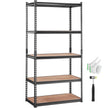 VEVOR Storage Shelving Unit, 5-Tier Adjustable, 2000 lbs Capacity, Heavy Duty Garage Shelves Metal Organizer Utility Rack, Black, 36